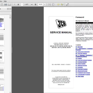JCB Liftall Loadall 526-56, 531-70, 535-95, 536-60, 536-70, 5J6 70LP, 541-70, 550-80, 560-80 Service Manual - PDF DOWNLOAD