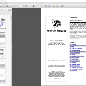 JCB Liftall Loadall 531-70_560-80 T4F European Tractor Service Manual - PDF DOWNLOAD