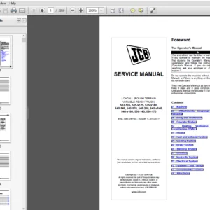 JCB Liftall Loadall 533-105_550-170 Tier3 Service Manual - PDF DOWNLOAD