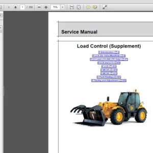 JCB Load Control Systems Service Manual (Supplement) - 9803/3665-3 - PDF DOWNLOAD