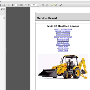 JCB Midi CX Backhoe Loader Service Repair Manual - PDF Download