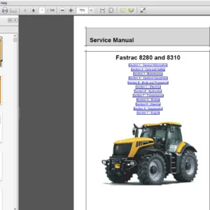 JCB Mini Excavator 8280 & 8310 Engine Sevice Manual - PDF DOWNLOAD
