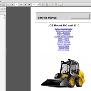 JCB Robot 190, 1110 Skid Steer Loader Service Repair Manual - PDF Download