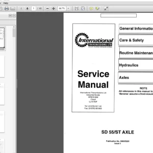 JCB SD 55ST AXLE Service Manual - PDF DOWNLOAD