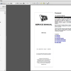 JCB SD 55/ST Axle Service Manual - PDF DOWNLOAD