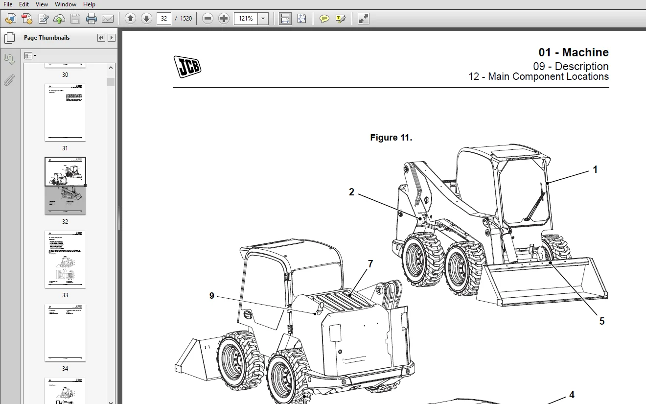 JCB SKIDSTEER LOADER 225T, 250, 250T, 260, 260T, 270, 270T, 280, 300, 300T, 320T, 325T, 330 Service Repair Manual - PDF Download - Image 3