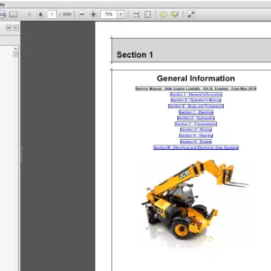 JCB Side Engine Loadalls SH, SL Engines Service Manual - PDF Download