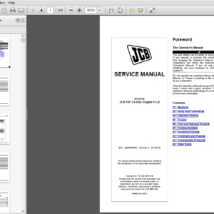 JCB T4F 3.0 Electrical Engine 4 Cylinder Service Manual - PDF DOWNLOAD