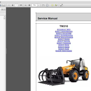 JCB TM310 Wheeled Loader Shovel Service Repair Manual - PDF Download
