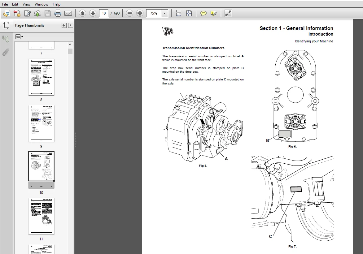 JCB TM310 Wheeled Loader Shovel Service Repair Manual - PDF Download - Image 3