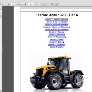 JCB Tractor 3200, 3200 Tier 4 Service Manual - PDF DOWNLOAD
