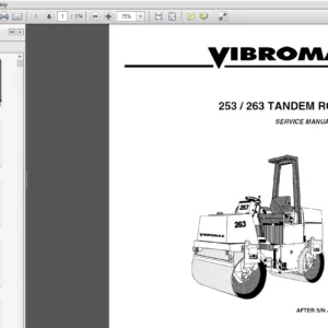JCB Vibromax 253  263 Tandem Roller Service Repair Manual - PDF Download