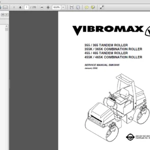 JCB Vibromax 355, 365, 455, 465 Roller Service Repair Manual - PDF Download