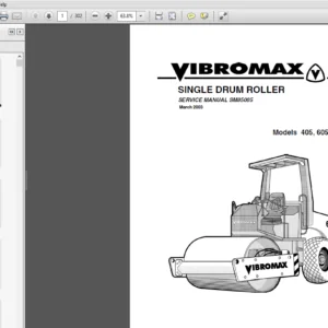 JCB Vibromax 405, 605, 606 Single Drum Rollers Service Repair Manual - PDF Download