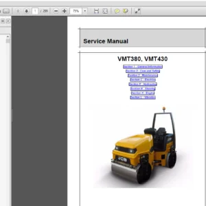 JCB Vibromax Roller VMT 380 430 Sevice Manual - PDF DOWNLOAD