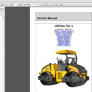 JCB Vibromax Roller VMT860 Service Manual - PDF DOWNLOAD