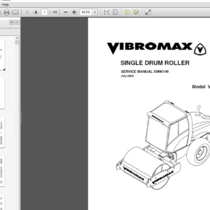 JCB Vibromax VM 106 Single Drum Roller Service Manual - PDF Download