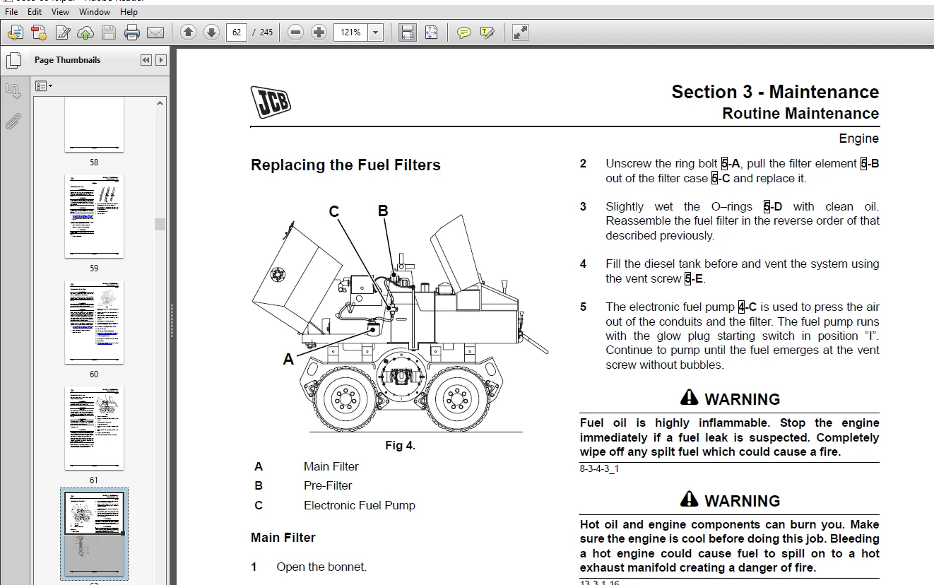 JCB Vibromax VM 1500 MF Trench Roller Service Repair Manual - PDF Download - Image 4
