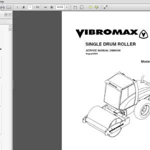 JCB Vibromax VM 46 Single Drum Roller Service Repair Manual - PDF Download
