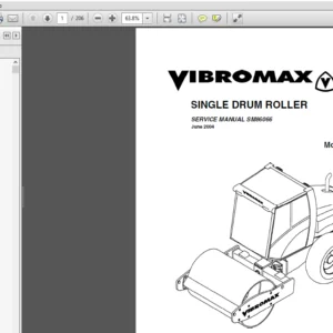 JCB Vibromax VM 66 Sigle Drum Roller Service Repair Manual - PDF Download