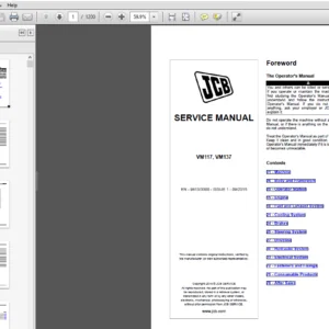 JCB Vibromax VM117, VM137 Tier 3 Service Repair Manual - PDF Download