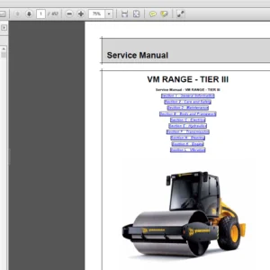 JCB Vibromax VM46D, VM75D, VM115D, VM132D, VM146D, VM166D, VM200D Tier 3 Service Repair Manual - PDF Download