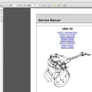 JCB Vibromax VMS 55 Mini Road Roller Service Repair Manual - PDF Download
