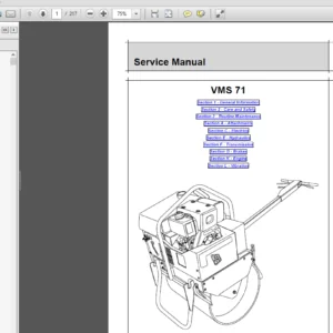 JCB Vibromax VMS 71 Mini Road Roller Service Repair Manual - PDF Download