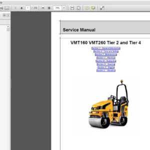 JCB Vibromax VMT160, VMT260 Tier 2 and Tier 4 Service Repair Manual - PDF Download