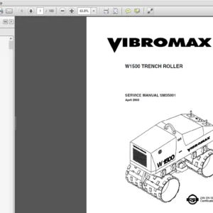 JCB Vibromax W1500 Trench Roller Service Manuals SM35001 - PDF Download