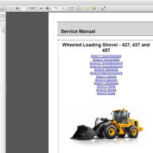 JCB Wheeled Loader 427, 437, 457 T4i Service Manual - PDF DOWNLOAD