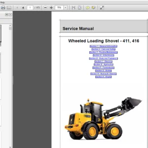 JCB Wheeled Loading Shovel 411, 416 Service Manual - PDF DOWNLOAD