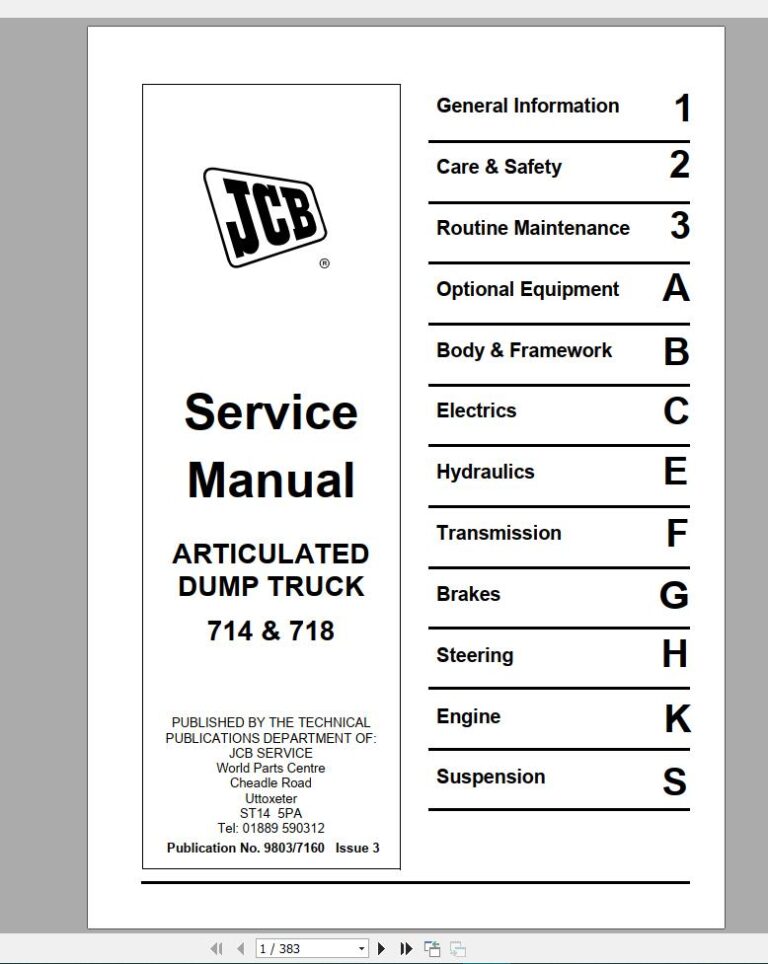 JCB Service Manual COMPLETE SET - All New Models 2019 DVD - 38.8 GB ...