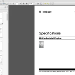 Jcb Engine Perkins 400 Specifications Manual - PDF DOWNLOAD