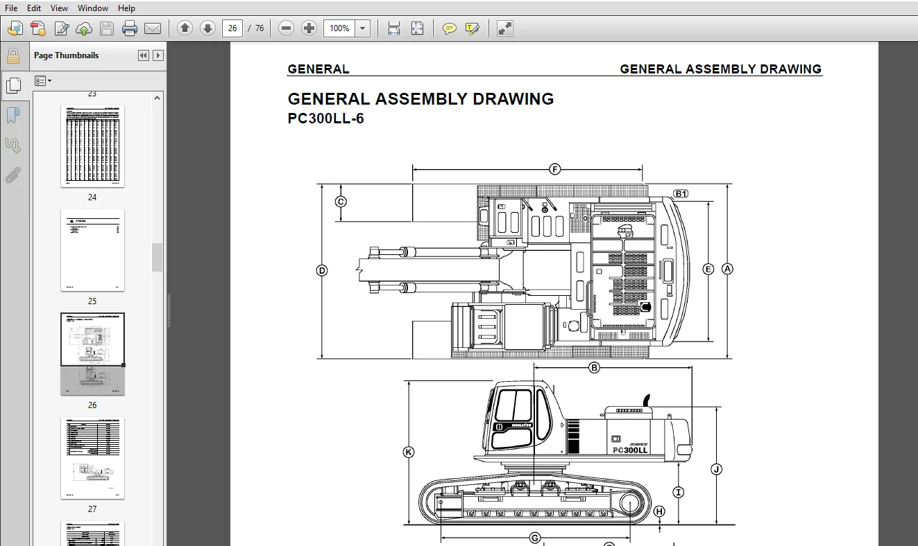 KOMATSU PC300LL-6 LOGGING EXCAVATOR SERVICE SHOP REPAIR MANUAL - PDF Download - Image 3