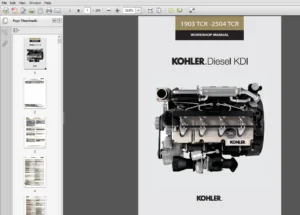 Kohler Diesel KDI 1903 TCR - 2504 TCR Workshop Manual - PDF DOWNLOAD