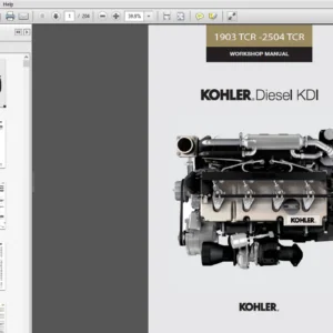 Kohler Diesel KDI 1903 TCR - 2504 TCR Workshop Manual - PDF DOWNLOAD