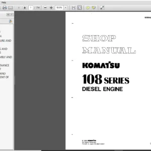 Komatsu 108 Series Diesel Engine Service Repair Manual - PDF Download