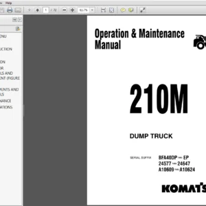 Komatsu 210M Dump Truck Operation & Maintenance Manual - PDF Download