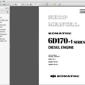Komatsu 6D170-1 Series Diesel Engine Service Repair Manual - PDF Download