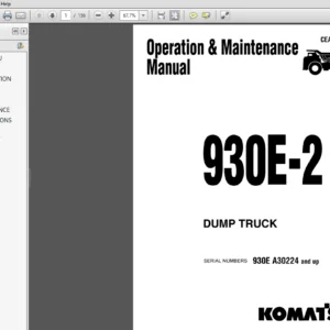 Komatsu 930E-2 Dump Truck Operation & Maintenance Manual - PDF Download