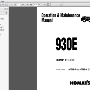 Komatsu 930E Dump Truck Operation & Maintenance Manual - PDF Download
