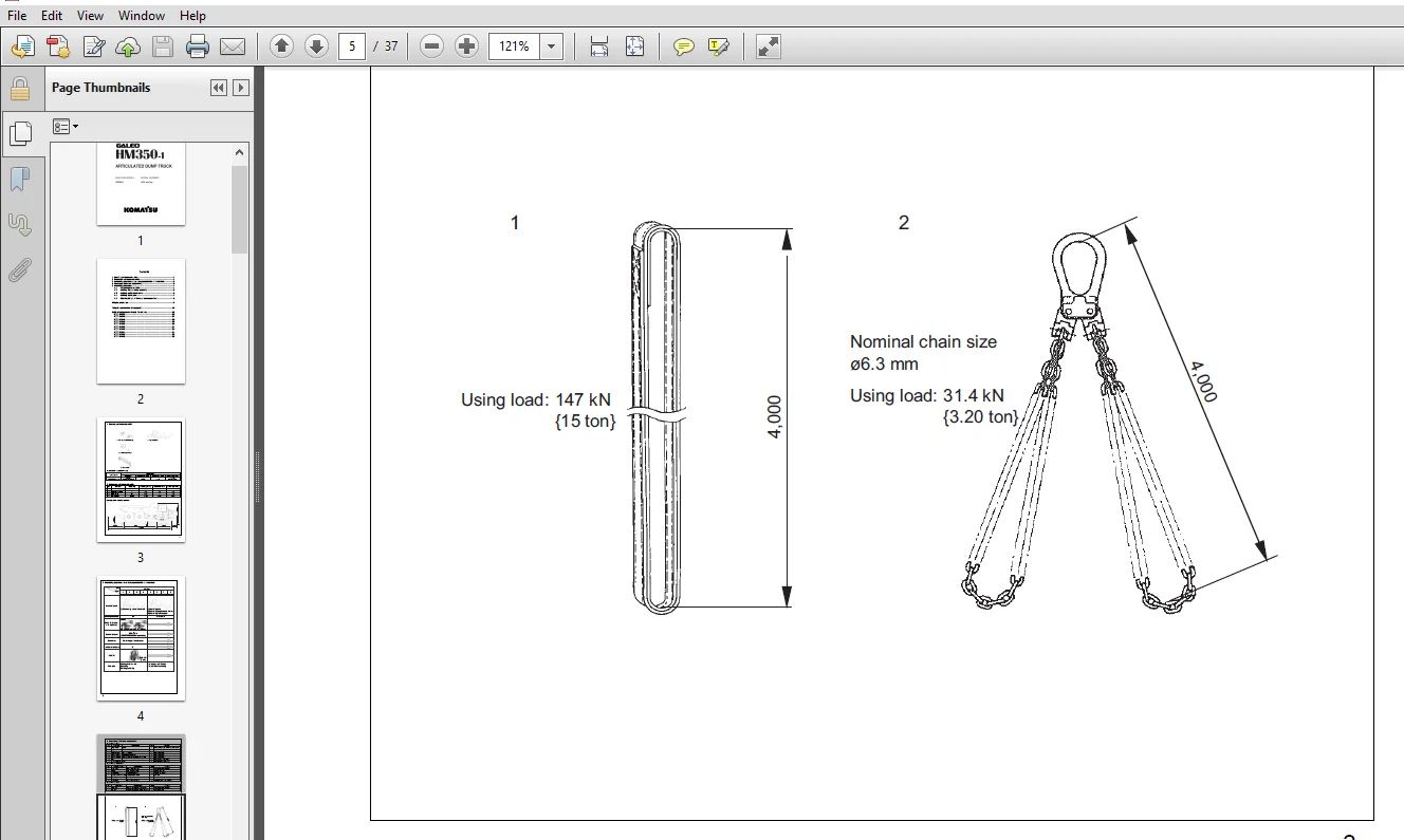 Komatsu Articulated Dump Truck HM350-1 Field Assembly Instruction Manual - PDF Download - Image 4