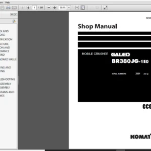 Komatsu BR380JG-1E0 Galeo Mobile Crusher Shop Manual (2001 and up) - PDF DOWNLOAD