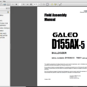Komatsu D155AX-3 Bulldozer Operation & Maintenance Manual - PDF Download