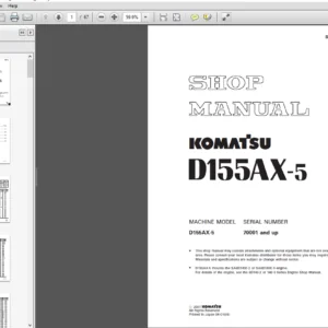 Komatsu D155AX-5 Bulldozer Service Repair Manual - PDF Download