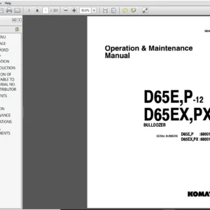 Komatsu D65E,p-12 D65Ex,PX-12 BullDozer Operation & Maintenance Manual - PDF Download