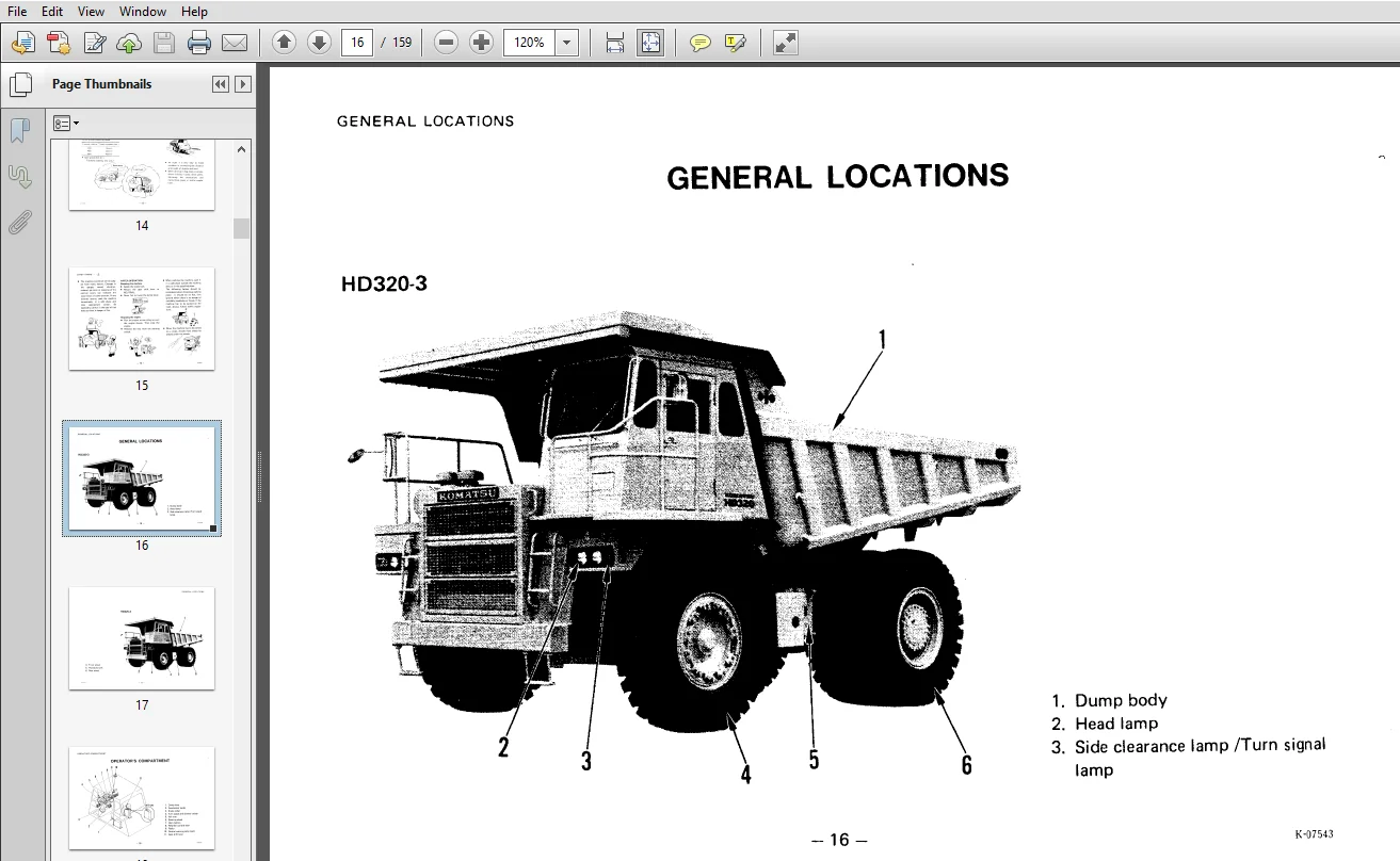 Komatsu HD320-3, HD325-3 Dump Truck Operation & Maintenance Manual - PDF Download - Image 4