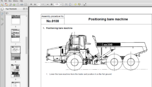 Komatsu HM300-2 Articulated Dump Truck Field Assembly Instruction ...