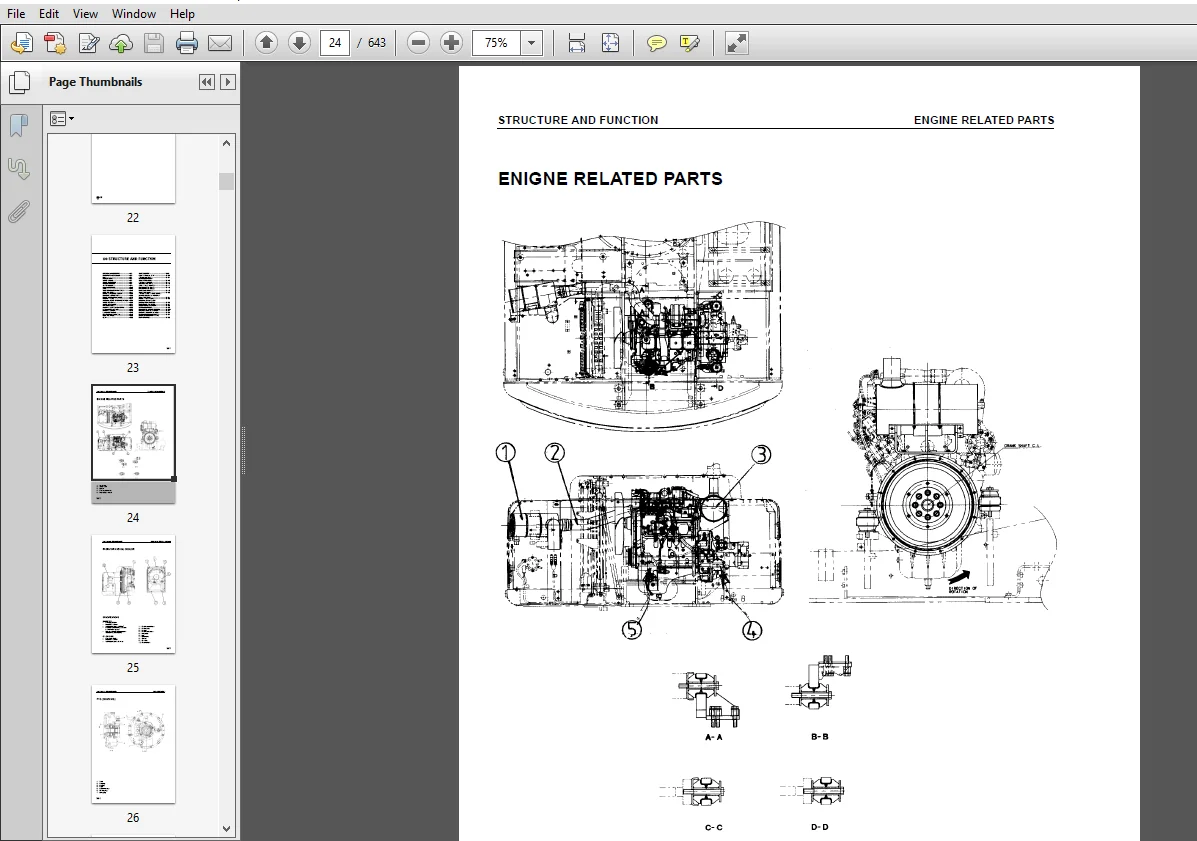 Komatsu MACHINE MODEL PW130ES-6K Service Repair Manual - PDF Download - Image 3